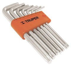 Набор ключей Torx удлиненные в пластиковой кассете, Truper 7шт.